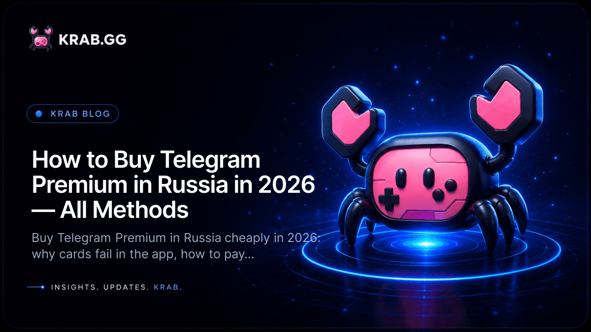 Buying Telegram Premium in Russia 2026 — pay by card, SBP and crypto via KRAB.GG