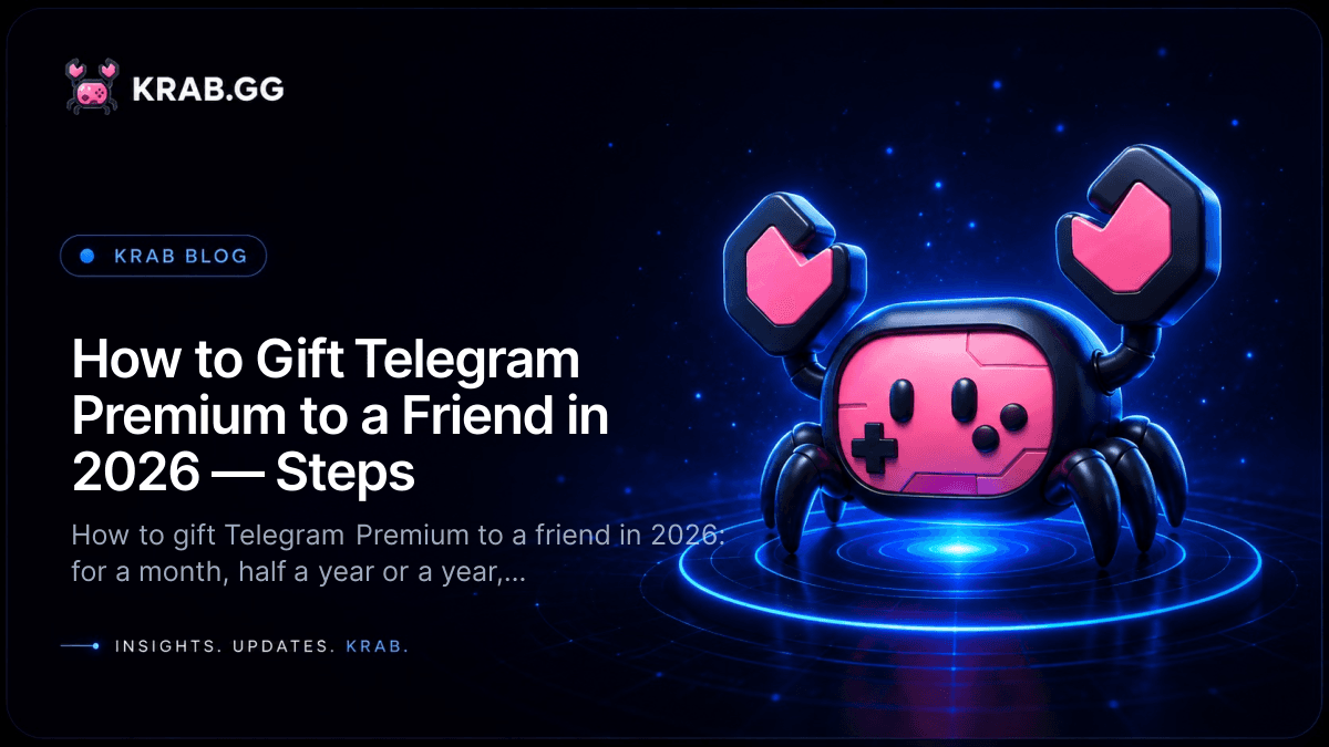How to gift Telegram Premium to a friend in 2026 — gifted subscription by @username via KRAB.GG