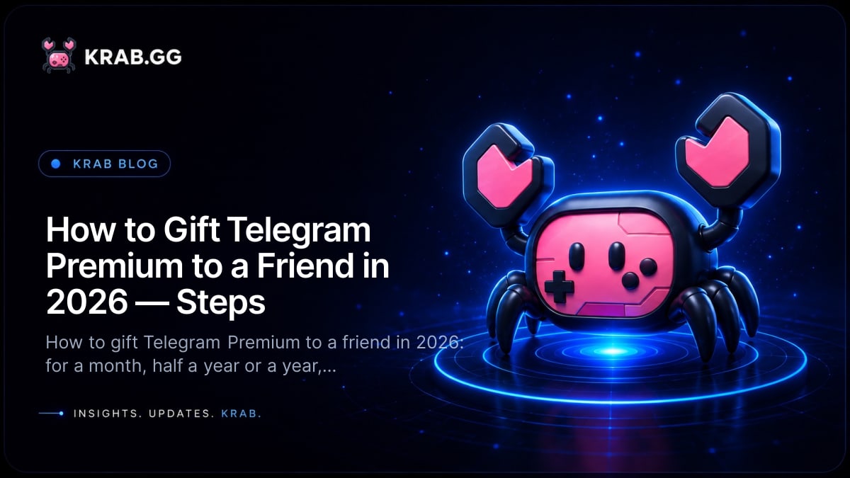 How to gift Telegram Premium to a friend in 2026 — gifted subscription by @username via KRAB.GG