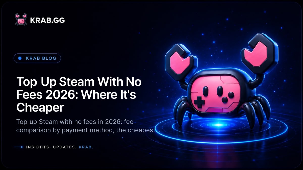 How to top up Steam with no fees in 2026 — payment method comparison